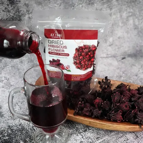 Vista 4 de Paquetes 3 - Té Blossam de flor de hibisco seco, 1.76 oz (50 gramos) Té tailandés de hierbas