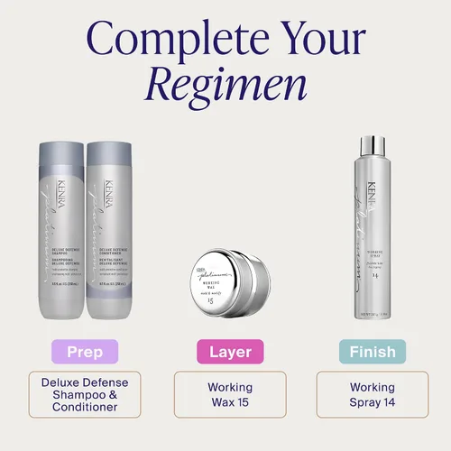 Vista 6 de Kenra Professional Platinum Working Spray 14 Flexible Hold Hairspray Fast-Drying, Non-Sticky Creates Volume & Texture Leaves Hair With