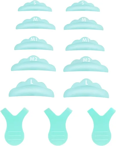 Vista 9 de Almohadillas elevadoras de pestañas, almohadillas elevadoras de pestañas, varillas de permanente, levantamiento de pestañas en casa, 10 almohadillas