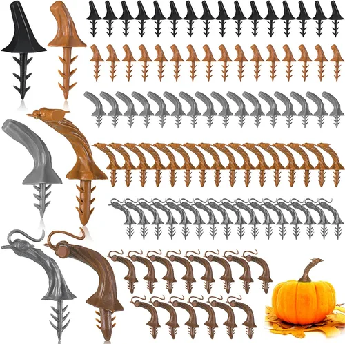 Vista 9 de Maitys 24 tallos de calabaza falsos de Acción de Gracias, tallos de calabaza de plástico para manualidades, suministros de cosecha, manualidades