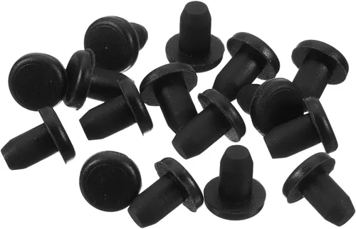 Vista 37 de uxcell 16 Piezas de Tapones de Goma Negros, 2.7mm para Agujeros de Enchufe de 2-2.5mm/0.08-0.1