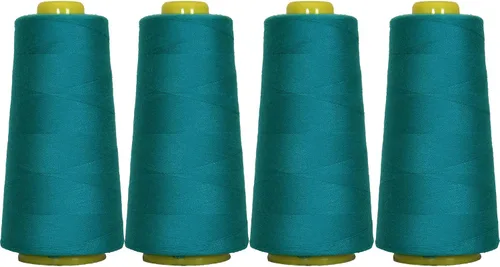 Vista 43 de Threadart Hilo Serger - Costura Poliéster - 2750 Yard Cono 40/2 - Aguamarina Polyester serger thread for overlock sewing, seams and garment