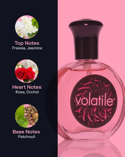 Vista 2 de PB ParfumsBelcam Volatile Eau de Parfum Spray para mujer, elegante perfume floral en polvo con jazmín, rosa, orquídea y fresia, fragancia femenina