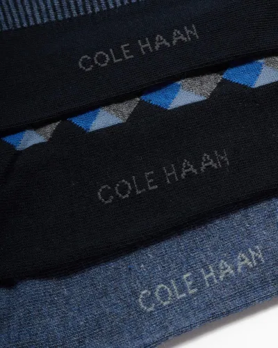 Vista 5 de Cole Haan Men's Dress Socks - Patterned Crew Socks (3 Pack)