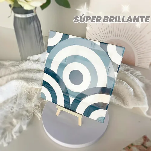 Vista 7 de COLAMO Azulejos de Lujo 10 Piezas Azul Brillante Despegar y Pegar, Autoadhesivos para Salpicadero de Cocina para Pared de Acento, Azulejo de Pared