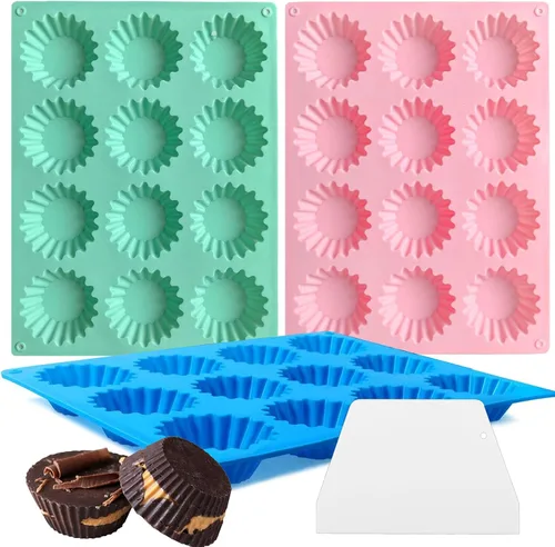 Vista 6 de Moldes redondos de 36 cavidades para galletas de chocolate, cilindro, cubierta de chocolate, moldes de silicona para dulces, mini pasteles, gelatina