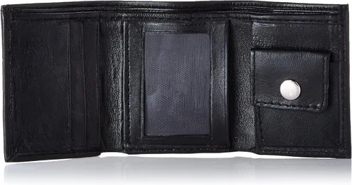 Vista 4 de Cartera de cuero para niños, Negro