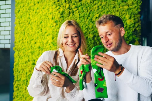 Vista 6 de Rainbow Socks - Calcetines de algodón para mujer y hombre, diseño saludable de ensalada griega