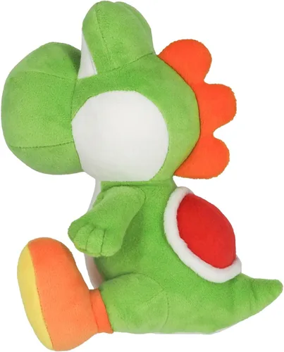 Vista 4 de Sanei Super Mario All Star Collection Yoshi - Peluche de 8 pulgadas, pequeño, verde