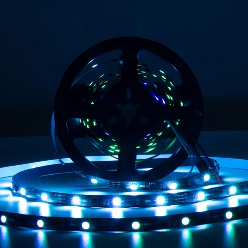 Vista 6 de WS2811 Tira de luz LED direccionable de píxeles 30LEDs/m 10Pixels/m 150LEDs 50pixels SMD 5050 RGB Dream Color LED Pixel RGB Strip DC12V