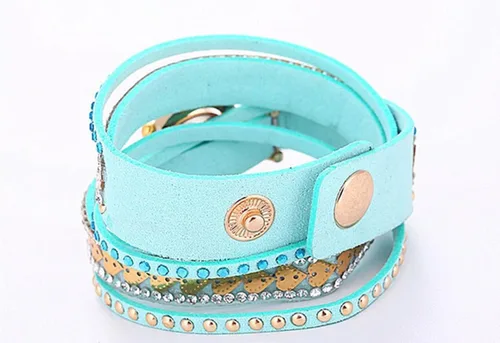 Vista 6 de CdyBox Reloj de moda para mujer, con incrustaciones de diamantes de imitación, relojes de cuarzo con forma de corazón, pulsera con esfera enrollada