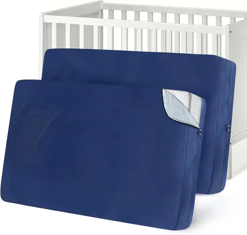 Vista 8 de Bolsa de colchón de cuna, impermeable, resistente, con cremallera fuerte, reutilizable, para moverse, color azul