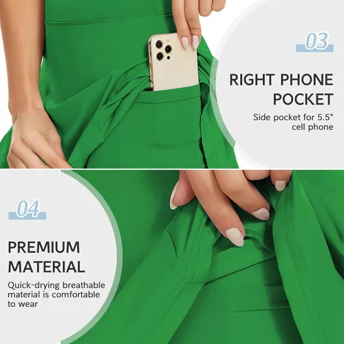 Vista 5 de Century Star Faldas de tenis de cintura alta para mujer con bolsillos y pantalones cortos para mujer, minifalda atlética para golf, deportes, correr