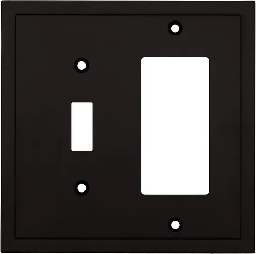 Vista 69 de Henne Bery Placa decorativa de pared con borde moderno, tapa de tomacorriente para cubrir enchufe, aleación de zinc maciza duradera
