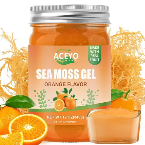 Vista 9 de ACEYO Gel de musgo marino irlandés (18 onzas) crudo vegano mango sabor piña 102 vitaminas y minerales cosechados en la naturaleza sin OMG