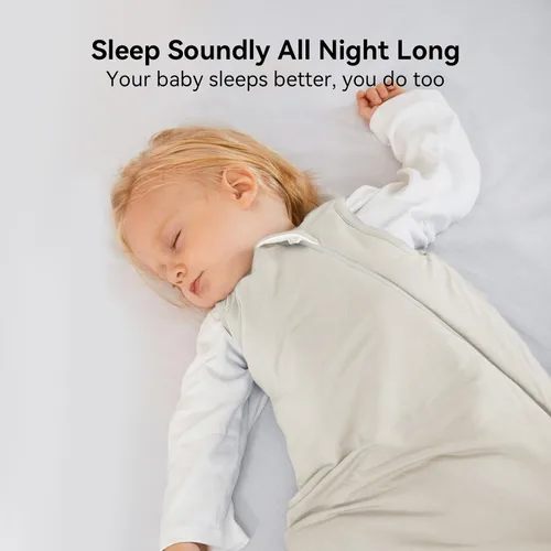 Vista 4 de BubblePanda - Saco de dormir de bambú de rayón para bebé de 0 a 6 meses, 1.0 tog, manta portátil ultra suave para bebé de 0 a 3 meses, saco