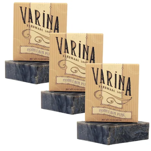 Vista 9 de Varina Jabón en barra de algodón natural limpio, limpieza suave para pieles sensibles, fresco, paquete de 3, experimenta una piel sana y brillante