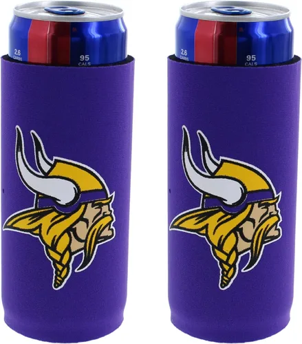 Vista 31 de Paquete de 2 soportes para latas de fútbol de 12 onzas, delgado y delgado, aislador de bebidas Huggie Cooler Coozies (Arizona (cardenales))