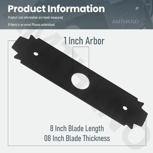 Vista 2 de AMTHKNO AC04215 - Cuchilla reversible de acero endurecido resistente, para repuesto Ryobi de 8 pulgadas, compatible con los modelos de bordes