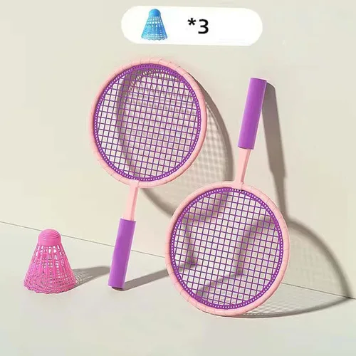 Vista 7 de Raquetas de bádminton para niños, raqueta de tenis de agarre cómodo, raqueta de tenis, juguetes deportivos para jugadores, zona