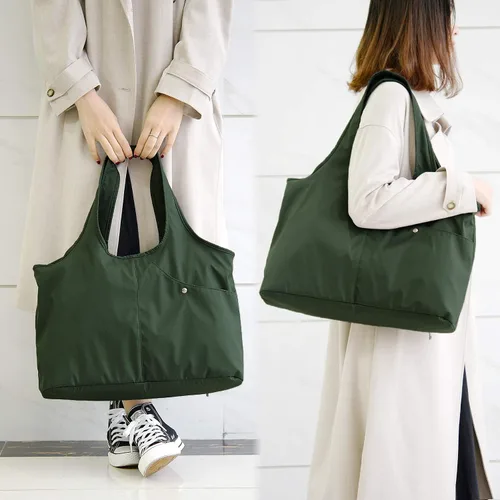Vista 2 de ZOOEASS - Bolso grande de hombro para mujer, impermeable, multifunción, de nailon, para viaje