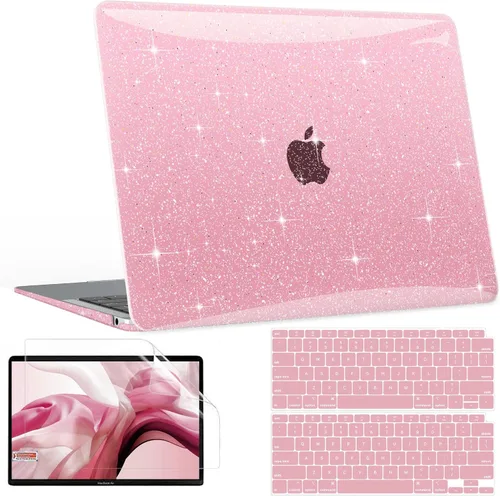 Vista 12 de B BELK - Funda para MacBook Air de 13,3 pulgadas, modelo A2337, A2179, A1932, color rosa brillante MacBook Air Case 2021 2020 2019 2018 M1 Chip