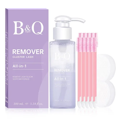 Vista 6 de Sellador de pestañas para extensiones de pestañas de 0.2 fl oz, sellado de pestañas negras transparente B&Q sellador de extensiones de pestañas Negro