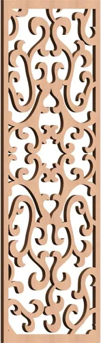 Vista 139 de 9 3/8 pulgadas de ancho x 24 3/8 pulgadas de alto x 1/4 de alto Smithfield paneles de pared de madera con calado, abedul