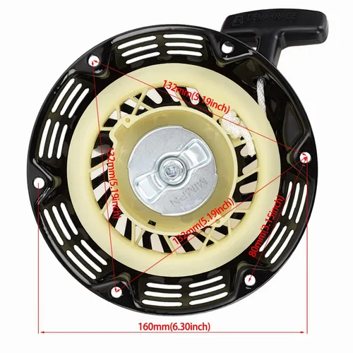Vista 2 de FVRITO Conjunto de Arranque Manual Compatible con Motor de Retroceso Predator 212cc 196cc 6.5hp Coleman CT200U CT200U-EX BT200X Mini Bicicleta KT196