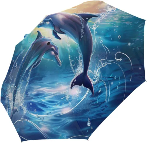 Vista 44 de Sombrillas de protección solar UV para lluvia, paraguas plegable automático resistente al viento para caminar y viajar