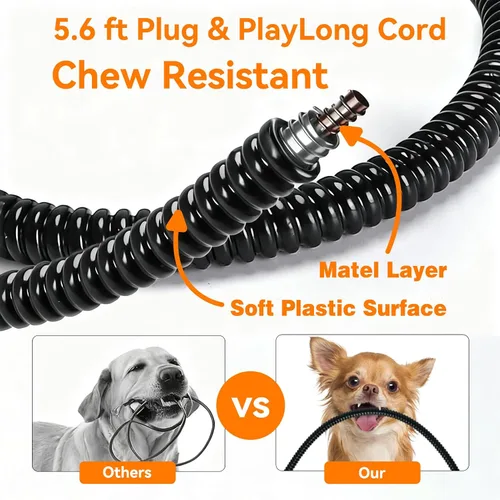 Vista 3 de Almohadilla térmica para mascotas, cama para gatos con temperatura ajustable con temporizador, cama térmica impermeable para perros con cable