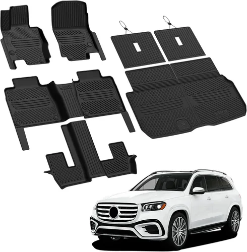 Vista 19 de LASFIT Alfombrillas para Freightliner Cascadia 2008-2017, protección para todo tipo de clima, revestimientos de automóvil de elastómero