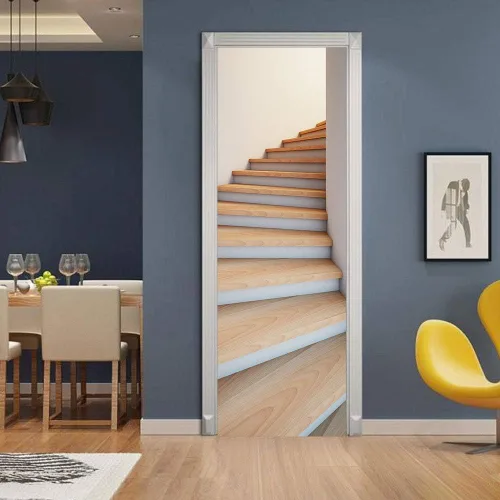 Vista 112 de Calcomanías 3D para puerta, murales para despegar y pegar, papel tapiz de caballo, calcomanías autoadhesivas extraíbles de PVC, impermeable, póster