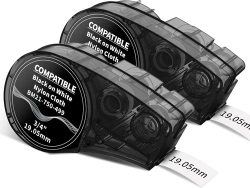 Vista 8 de Compatible with M21-500-499 1/2 Inch Muti-Purpose Nylon Label Tape Work with BMP21-PLUS, BMP21-LAB0, M210, M211, M210-LAB, IDPAL, LABPAL Label