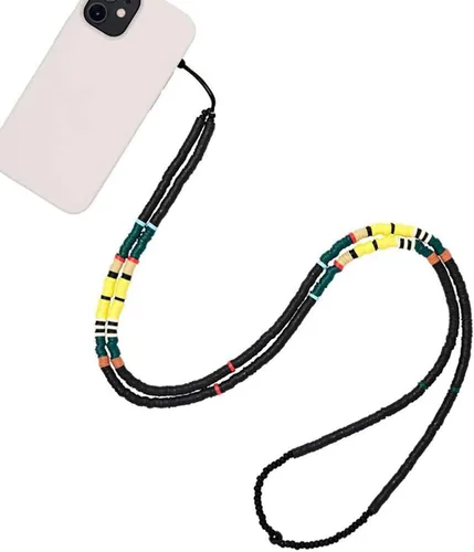 Vista 17 de Beaded Phone Charm Lanyard Strap Crossbody Fixed Beads Pearl Neck Chain