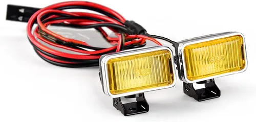 Vista 10 de 20MM Proyector rectangular Retro Simulación Electrochapado Reflector reflector reflector faro para 1:8 1:10 RC coche