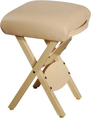 Vista 3 de Therapist's Choice® Taburete de masaje plegable de madera (negro)