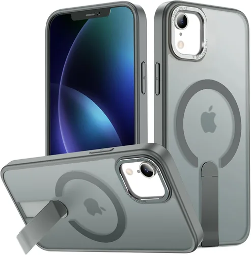 Vista 24 de Funda para iPhone 11 Compatible con Magsafe, Soporte Invisible Incorporado [Prueba de caída de grado militar] Funda protectora delgada y a prueba