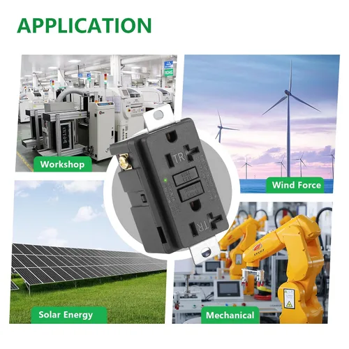 Vista 8 de Generador de 20 amperios GFCI Outlet 125V, estándar UL 2018, interruptor de circuito de falla de tierra de grado industrial de autocomprobación