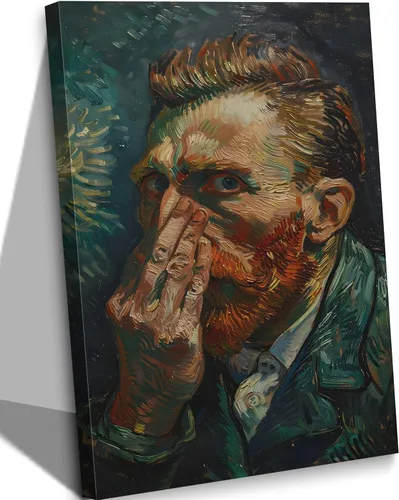 Vista 11 de Elegante lienzo vintage para pared, diseño de gato blanco caprichoso, divertido y retro, cuadro de carrito de bar, pintura ecléctica de animales