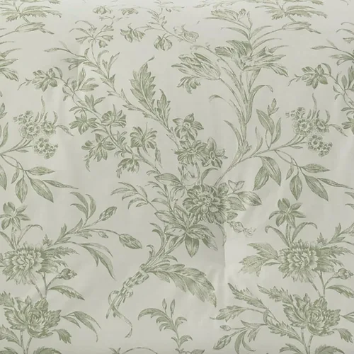 Vista 3 de Laura Ashley Home - Juego de funda de edredón Twin, ropa de cama de algodón reversible con funda de almohada a juego, decoración ligera