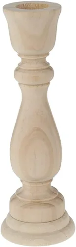 Vista 10 de Portavelas de madera sin terminar de EE. UU., portavelas de granja para velas de pilar, portavelas sin pintar, para decoración del hogar, boda