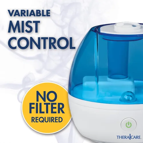 Vista 5 de Thera Care Cool Mist Humidificador ultrasónico Para habitaciones de tamaño mediano No requiere filtro 16 horas de tiempo de funcionamiento