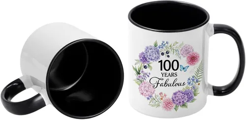 Vista 5 de 100th Birthday Coffee Mug, 100 Years Fabulous Gift for Women 11oz
