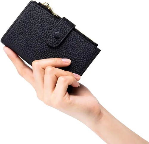 Vista 2 de MFFOR Funda de cuero para llaves para mujeres y hombres (negro)
