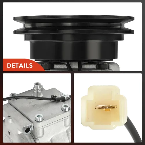 Vista 7 de A-Premium Compresor de A/C con embrague compatible con Mitsubishi Montero 1994-2002, Montero Limited 2003-2006 3.8L, Montero XLS 2003-2004 3.8L