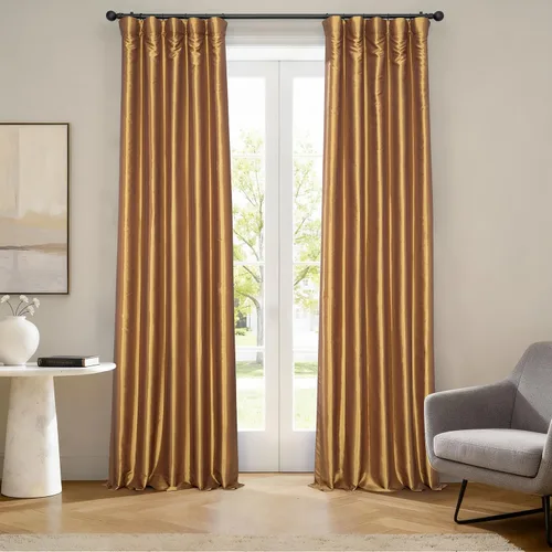 Vista 13 de HPD Half Price Drapes - Cortinas opacas para dormitorio y sala de estar - Cortina opaca de tafetán de seda sintética 127 x 213 cm (1 panel)
