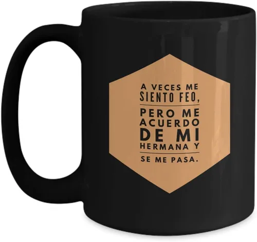 Vista 3 de Regalo para hermana, madrina Taza de Cafe para navidad Perfecto regalo para graduados, profesionales y estudiantes de enfermeria Vaso con Negro