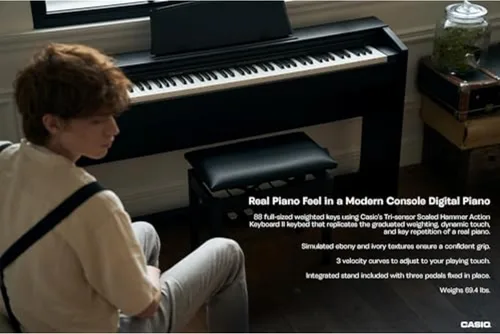 Vista 2 de Casio Privia PX-770 - Piano Digital de Consola de 88 Teclas Pesadas Teclas de Acción de Martillo Escalado Tri-Sensor II Fuente de Sonido AiR, 19