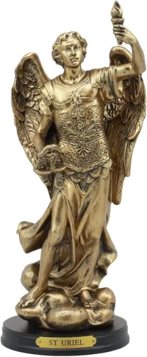 Vista 10 de Ebros - Estatua de Arcángel del Consejo Angélico de la Iglesia Católica Ortodoxa Oriental, estatua de 8 pulgadas de alto con placa de nombre